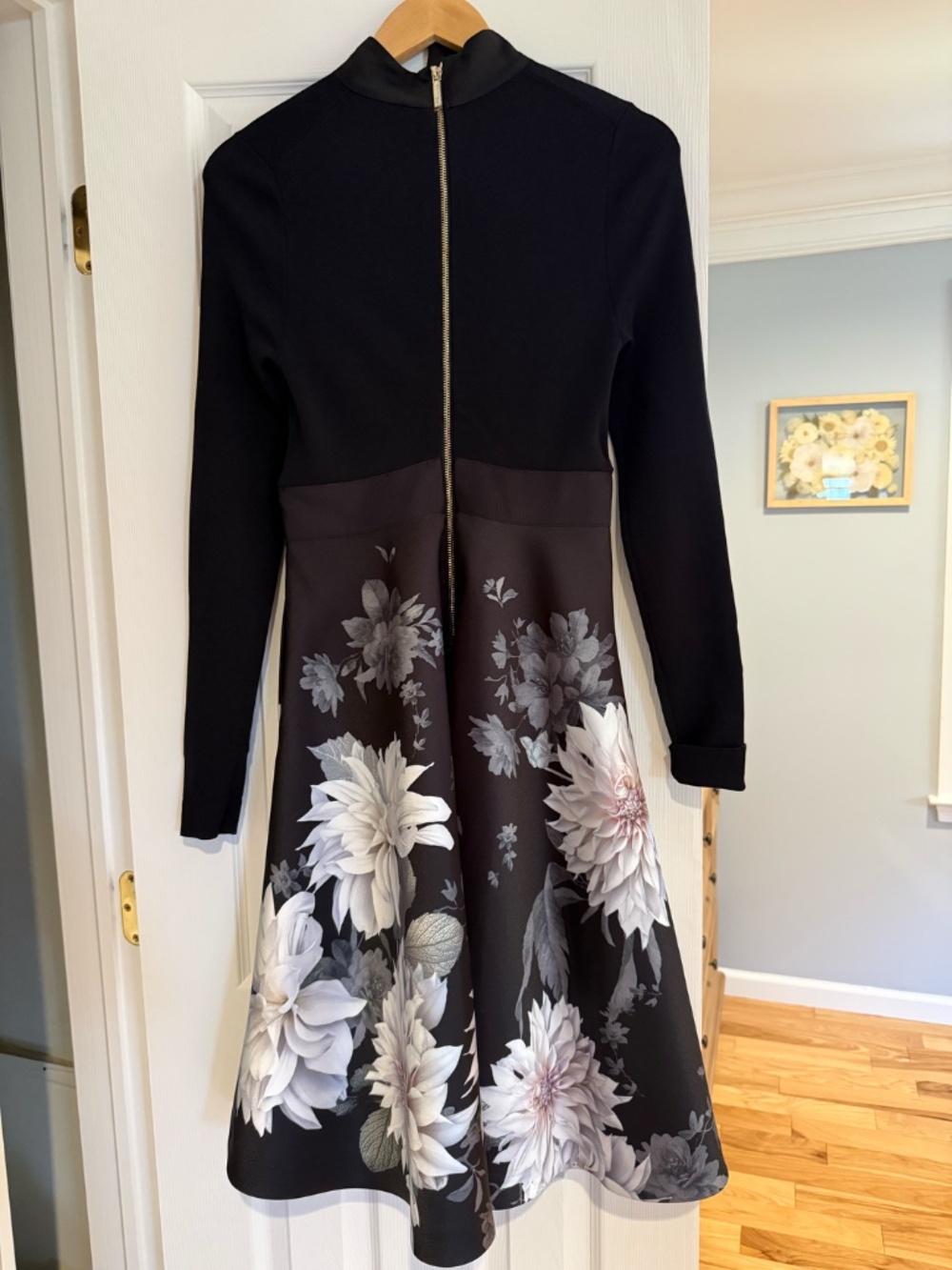 Ted Baker Floral Long Sleeve Midi Dress - Picture 4 of 7